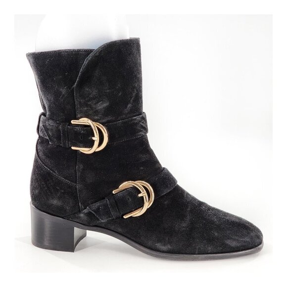 STUART WEITZMAN NWOB Britain Suede Boots in Black - Picture 8 of 15